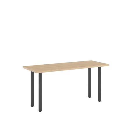 Haworth Jive Desk with Post Leg TCRA-2460-LJSNVG4-HKM-HPKM-TRK